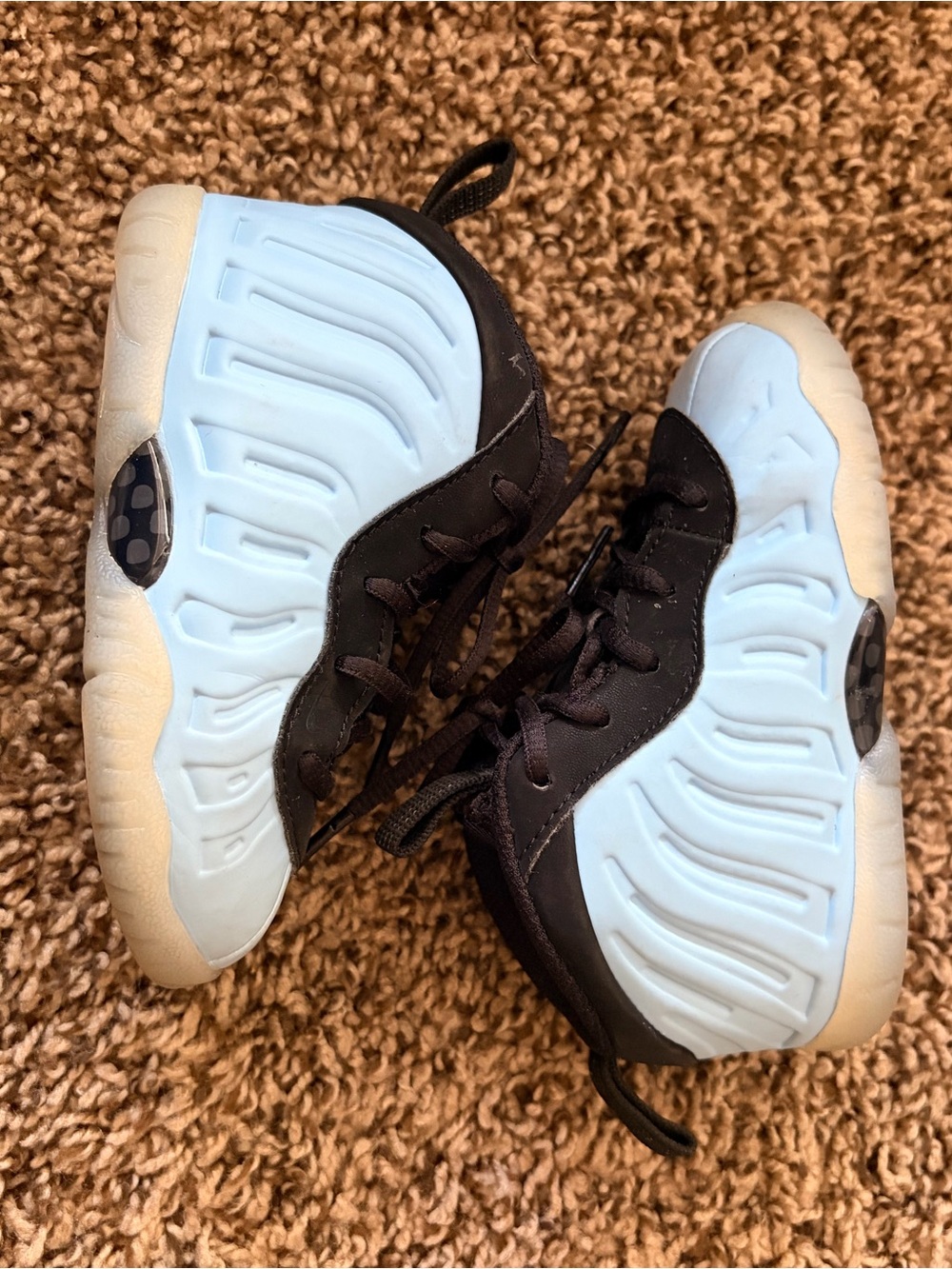 Nike Little Posite One Kids Sneakers – Black/Icy Blue